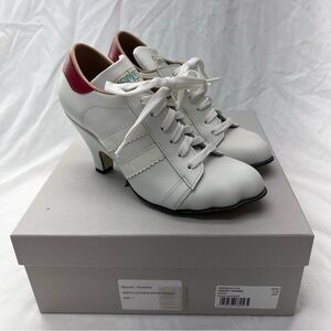 Vivienne Westwood Worlds End Tracey Trainer White Leather Heels UK 5 US 7.5~8